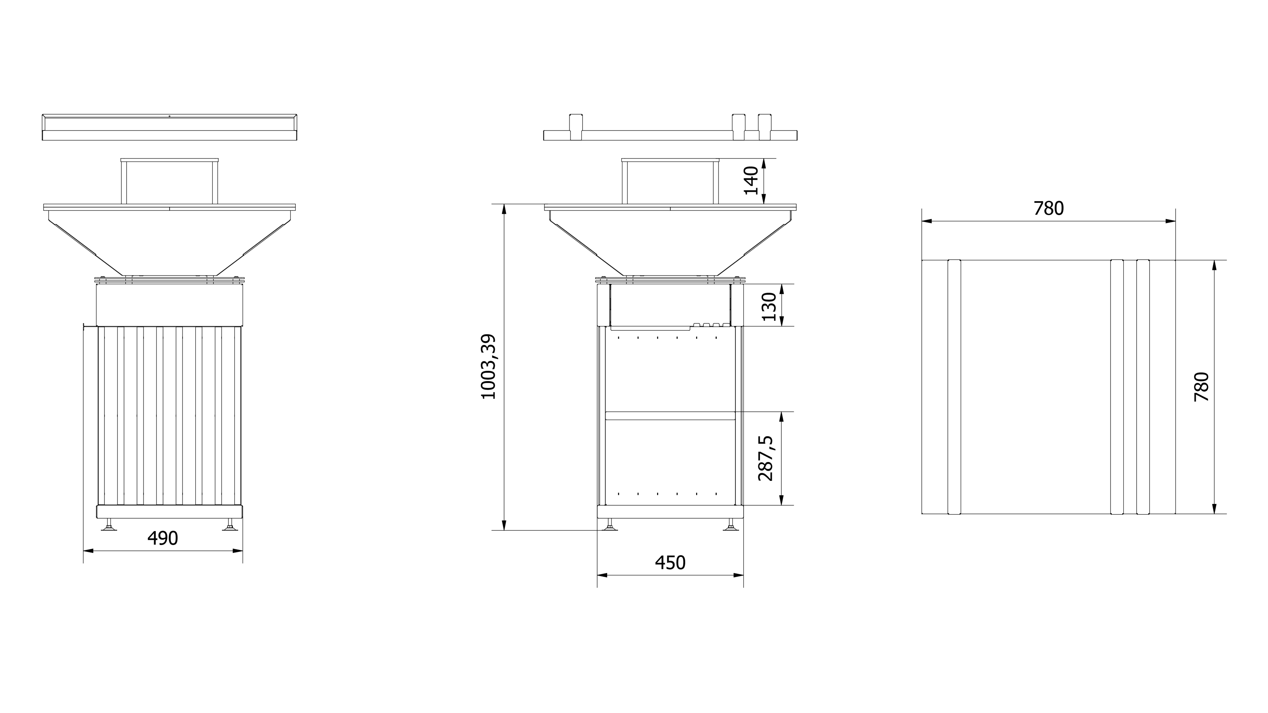 Plano de barbacoa Quadrum